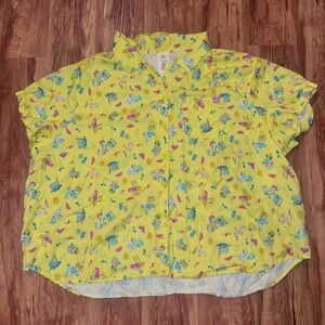 Men’s size 3XL Disney Pixar Toy Story Summer Splash Collection Button Down Shirt
